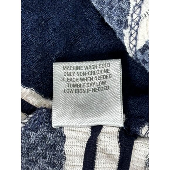 Dressbarn S Blue & White Striped Short Sleeve Stretchy - Picture 6 of 10